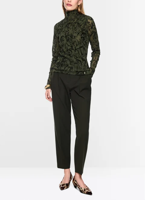 Блуза с кадифен принт Marc Cain Collections — снимка 9