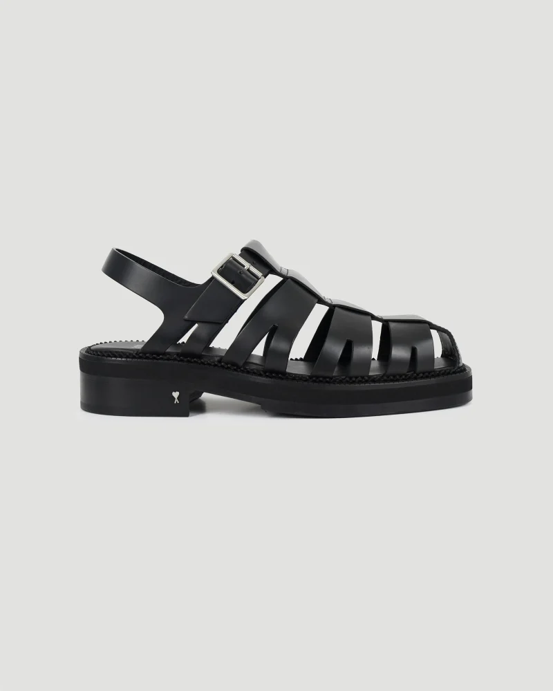 Leather Sandals in Black