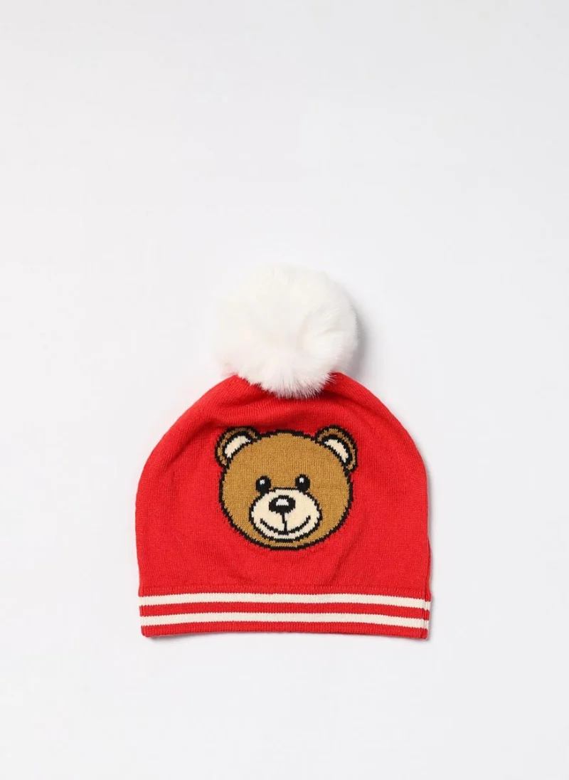 Шапка с помпон Moschino Kids — снимка 5