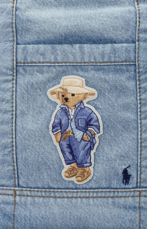 Дънкова чанта с Polo Bear бродерия — снимка 5