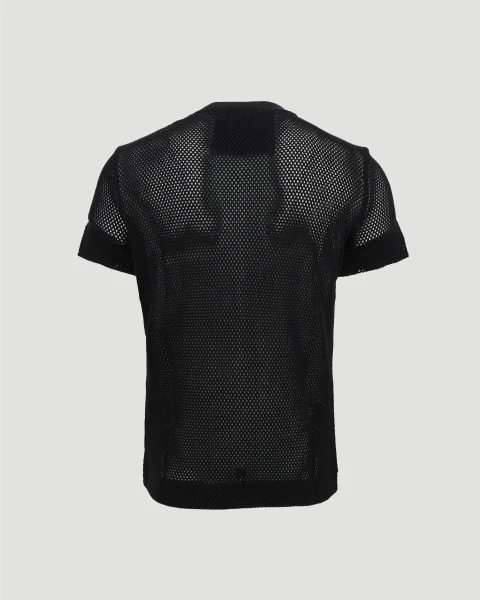 Mesh T-Shirt in Black — снимка 2