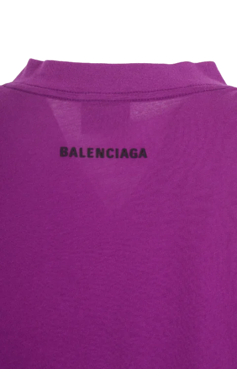 Asymmetric Long-Sleeve T-Shirt in Violet — снимка 2