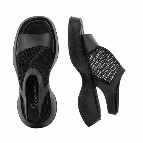 Дамски Сандали На Платформа CARLO FABIANI – 447-1003 BLACK — снимка 5