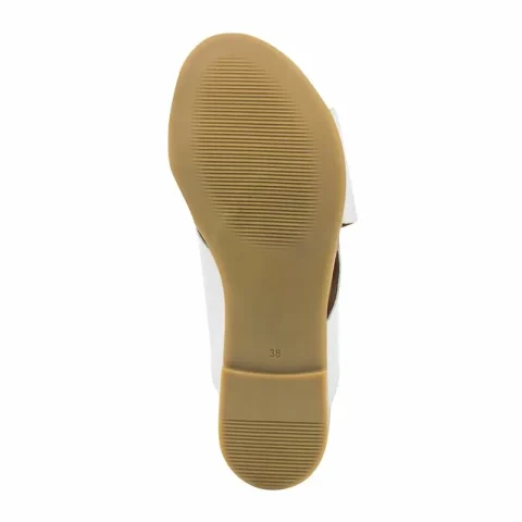 Дамски равни чехли VERANO – 030.02.1589 WHITE — снимка 4