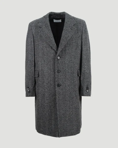 Herringbone Coat in Wool Blend