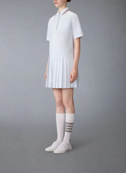 Рокля-риза с райе Thom Browne — снимка 2
