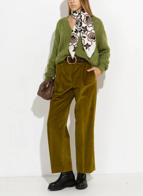 Панталон от рипсено кадифе Weekend Max Mara Ordine — снимка 8