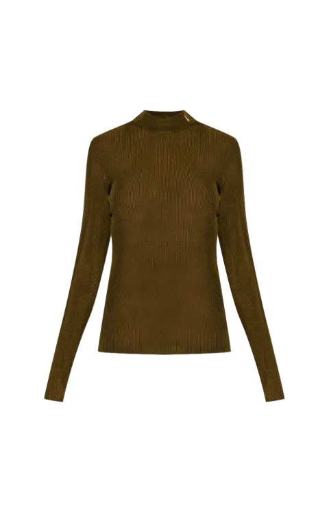 Silk Logo Top in Mousse