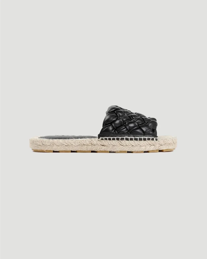 Jack Flat Sandal in Black