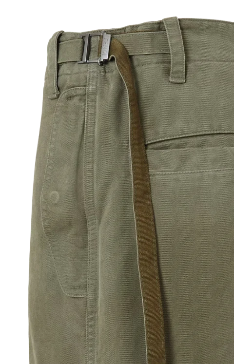 Cotton Trousers in Green — снимка 3