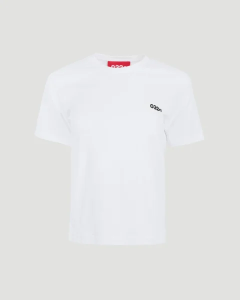 Logo T-Shirt in White Cotton