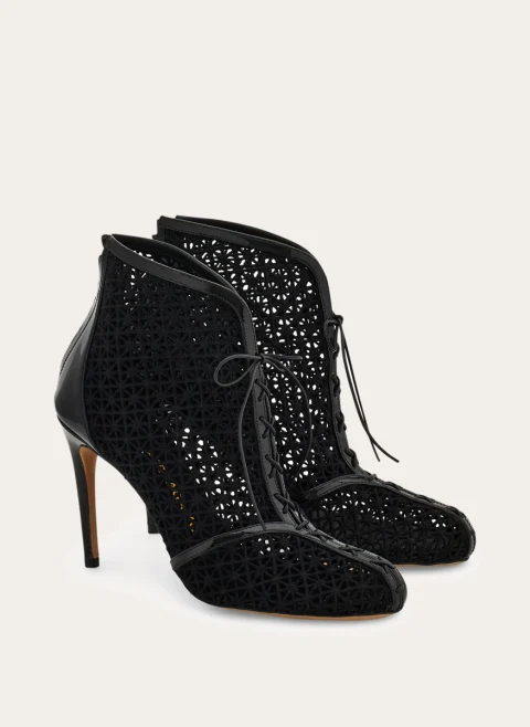 Боти на ток с 'Macramé' дизайн Ferragamo — снимка 2