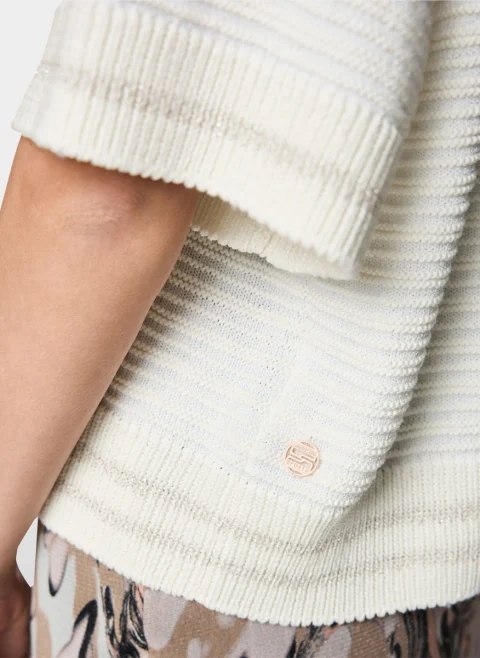Пуловер с принт 'Knitted in Germany' Marc Cain Sports — снимка 4