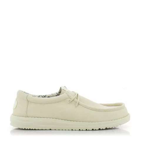 Мъжки Ежедневни HEY DUDE – 40700-1KA WALLY STRETCH STONE WHITE