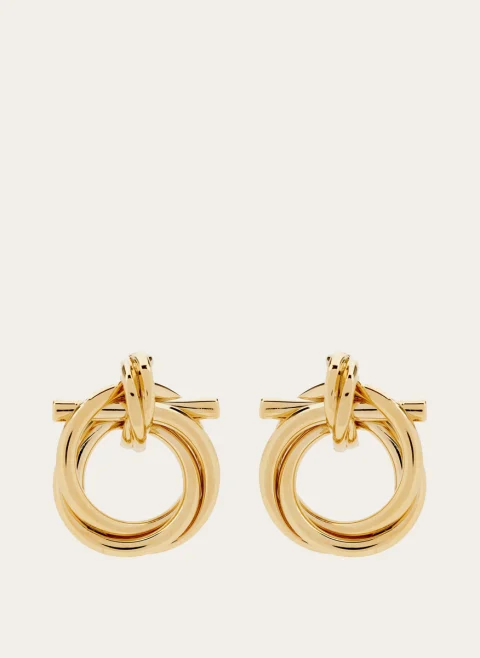 Обеци 'Twisted Gancini' Ferragamo — снимка 1