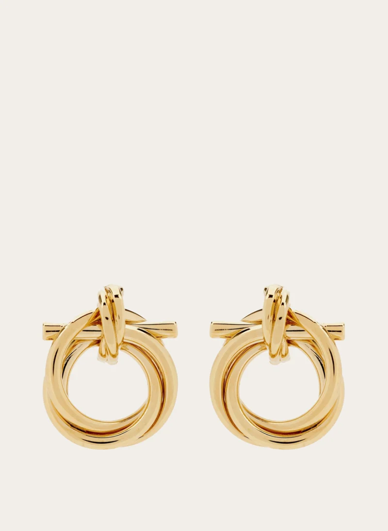 Обеци 'Twisted Gancini' Ferragamo