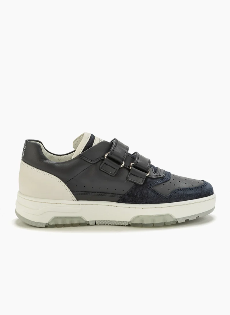 Кожени кецове с велурени детайли Brunello Cucinelli Kids — снимка 5