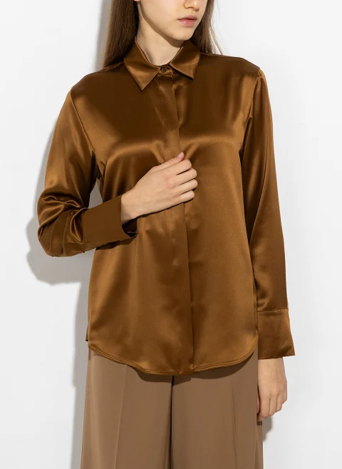 Риза от коприна Max Mara Mazurca — снимка 5