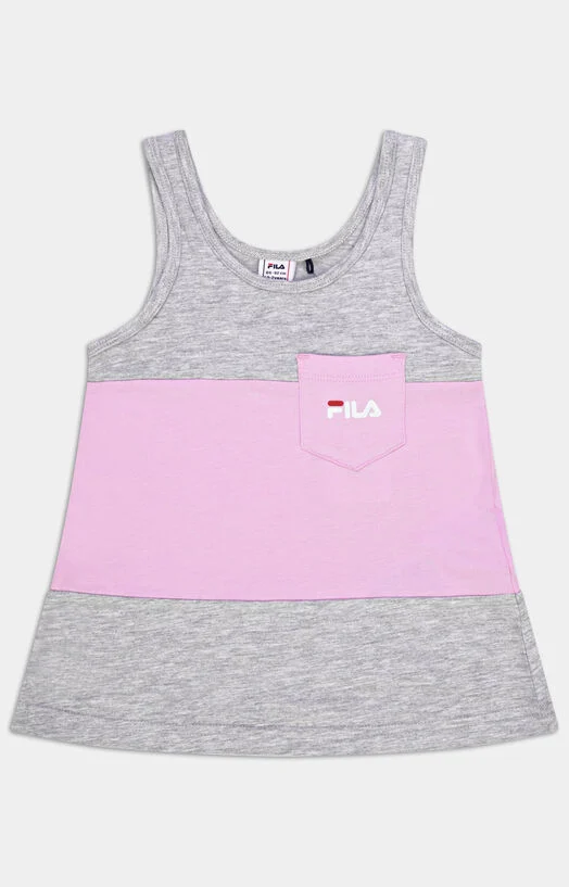 Рокля COTTBUS в сиво и розово