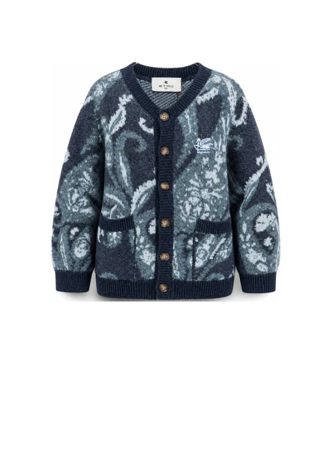 Жилетка с вълна 'Paisley' Etro Kids
