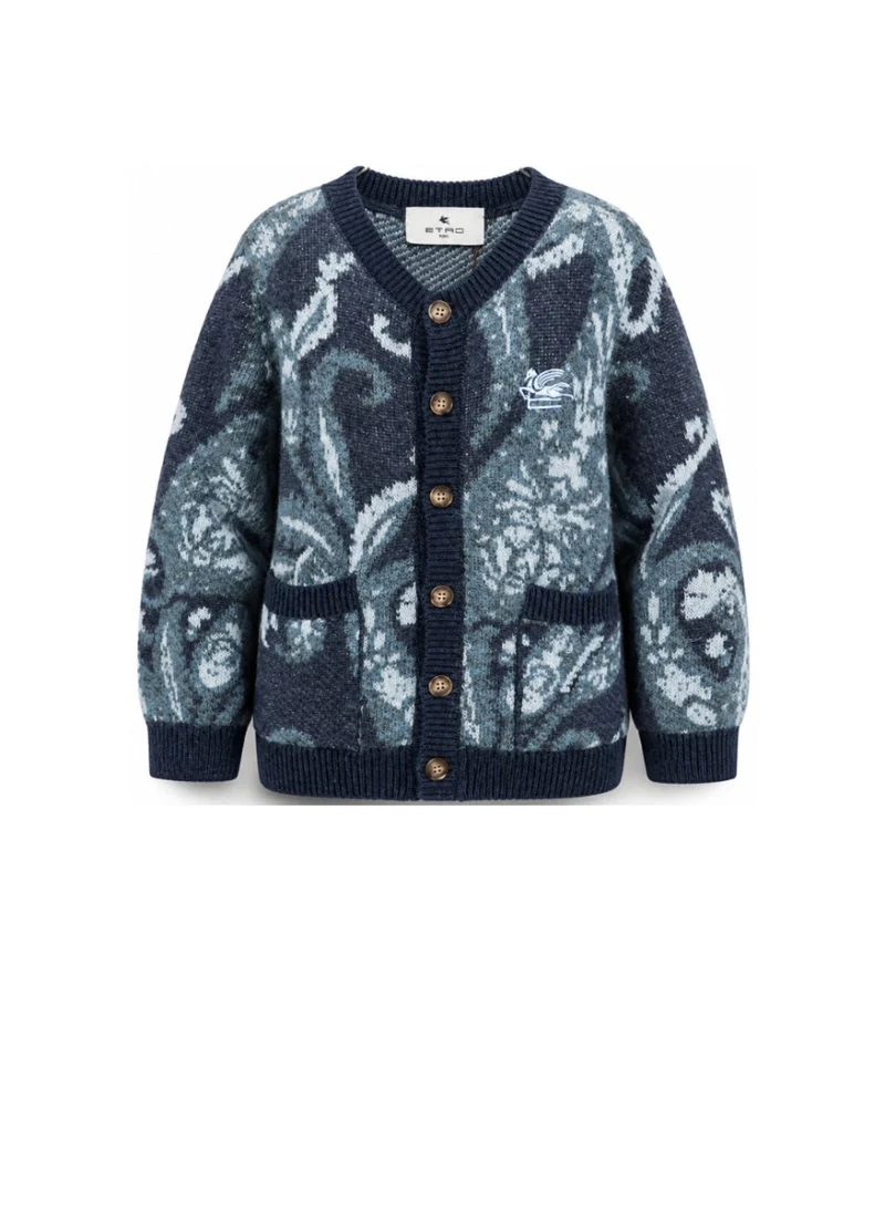 Жилетка с вълна 'Paisley' Etro Kids