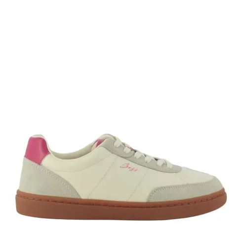 Дамски Сникърс BOSS – 50563385 EVERLYNN TENN PUMF OPEN WHITE