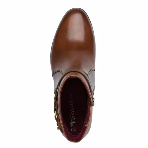Дамски Боти На Ток TAMARIS – 1-25373-45-305 COGNAC — снимка 5