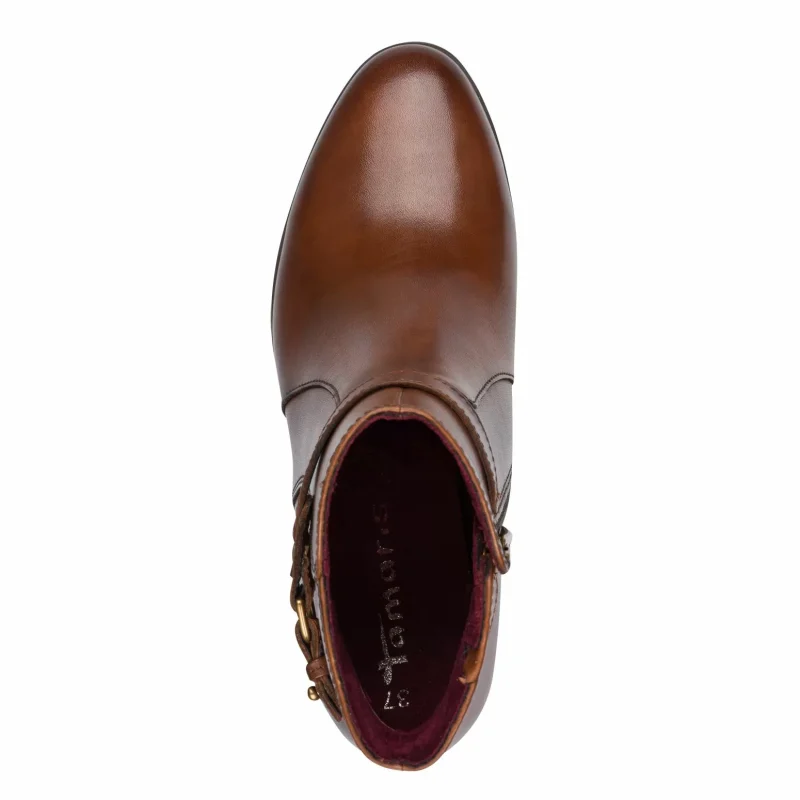 Дамски Боти На Ток TAMARIS – 1-25373-45-305 COGNAC — снимка 5