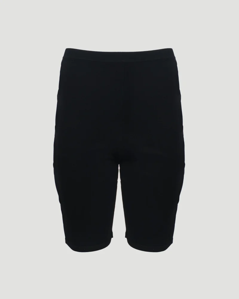 Technical Viscose-Blend Knit Shorts in Black