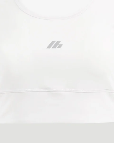 Activewear Long Sleeve Sports Bra in White — снимка 3