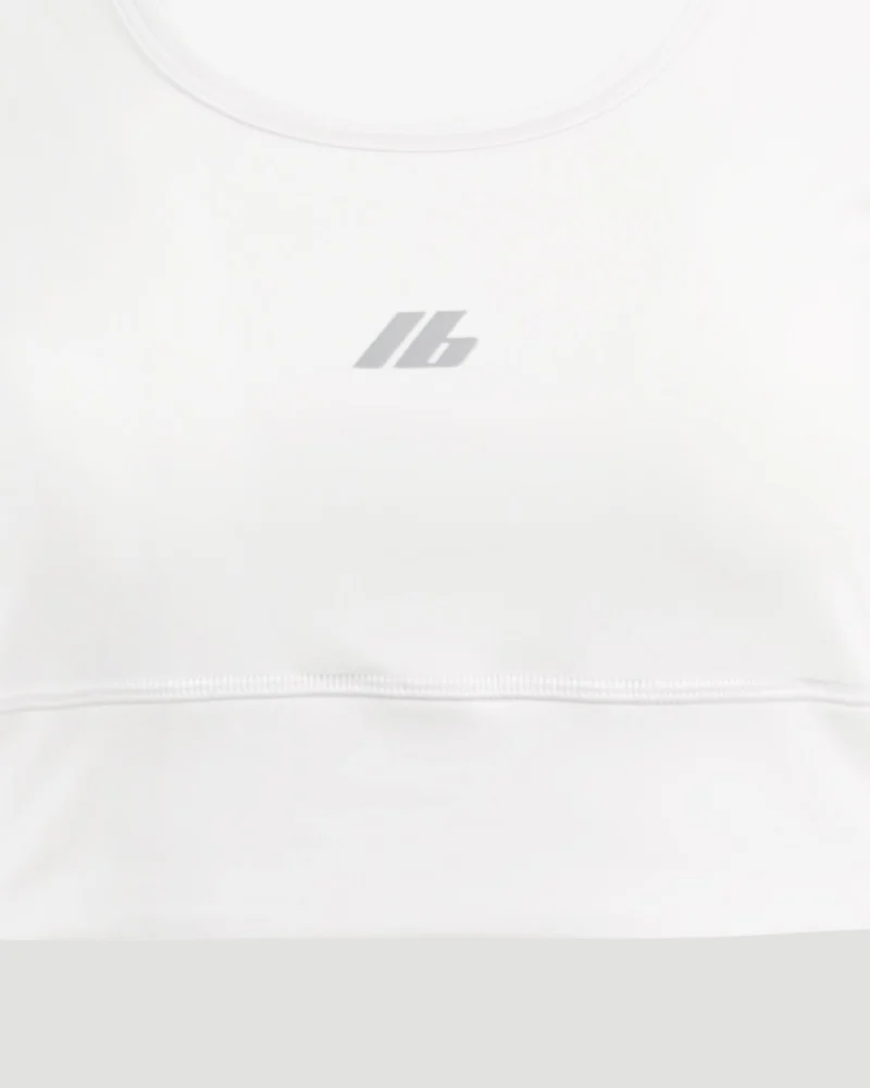 Activewear Long Sleeve Sports Bra in White — снимка 3