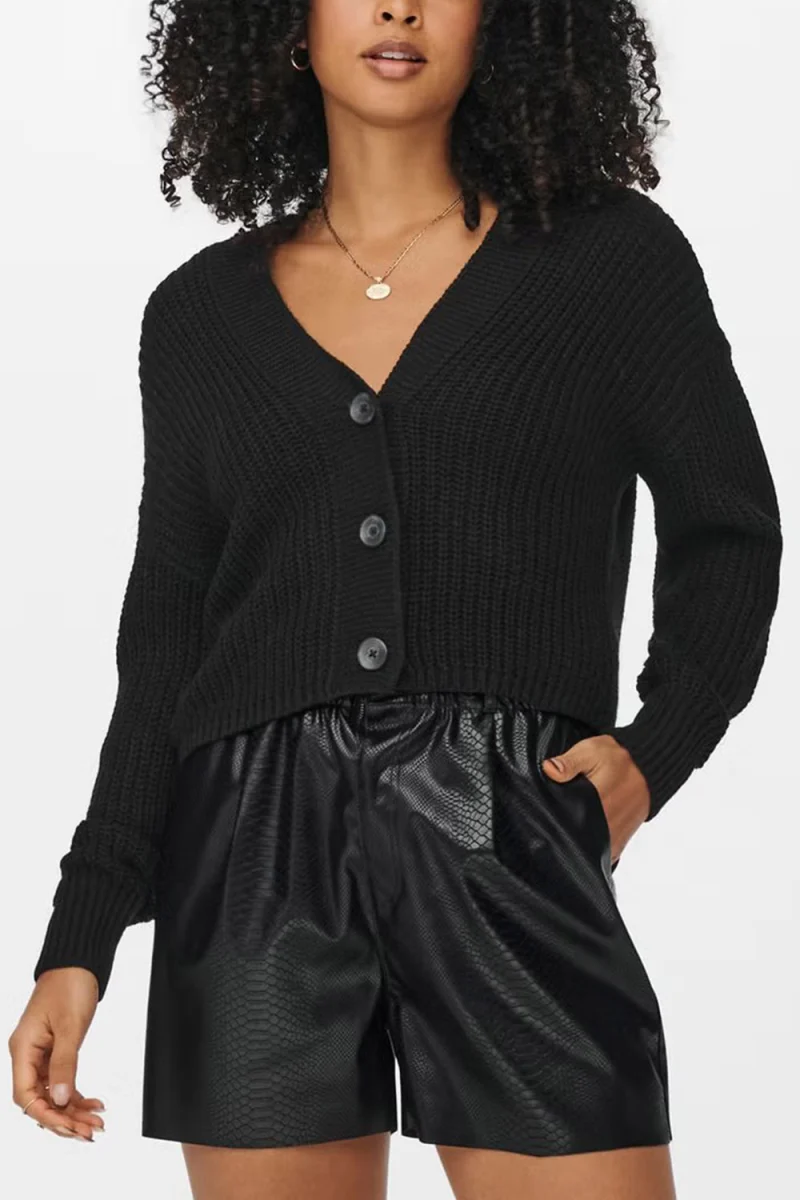 Жилетка Onlcarol Nice L/S 15211521 C-N10 black — снимка 2