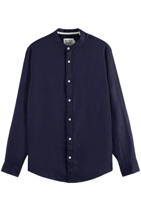 Риза Linen Ls Stand Up Collar 179189 SC401 night