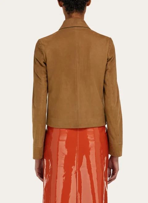 Яке от естествена кожа Ferragamo — снимка 3