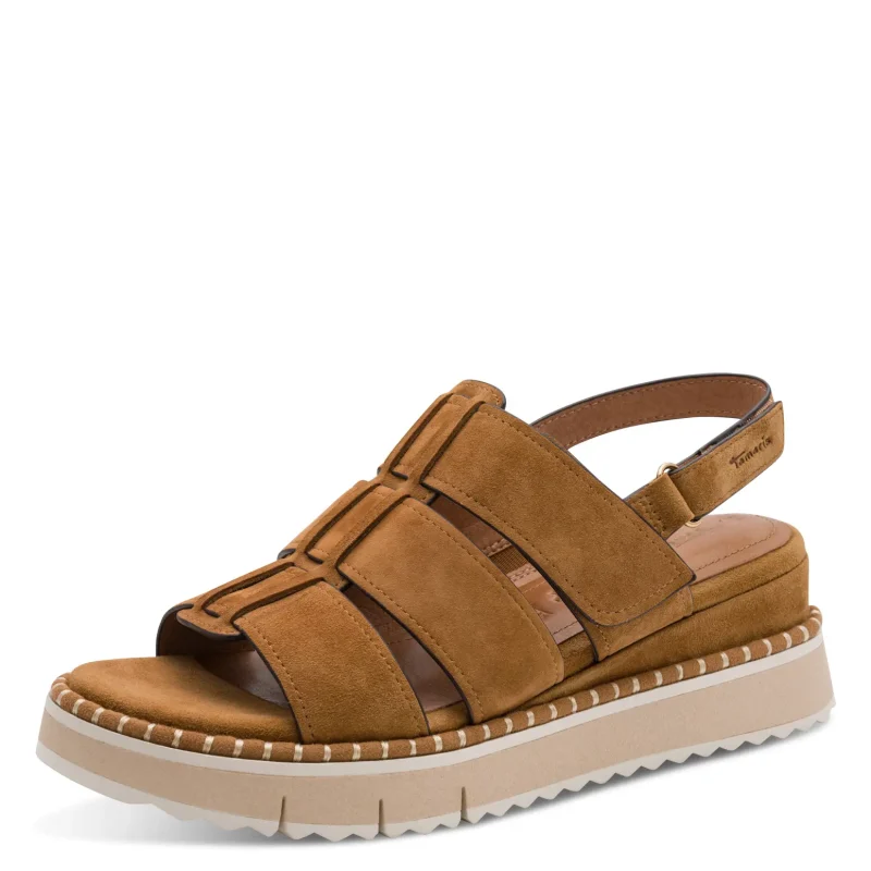 Дамски Сандали На Платформа TAMARIS – 1-28243-46-305 COGNAC — снимка 3