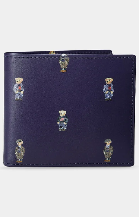 Син портфейл BILLFOLD с принт