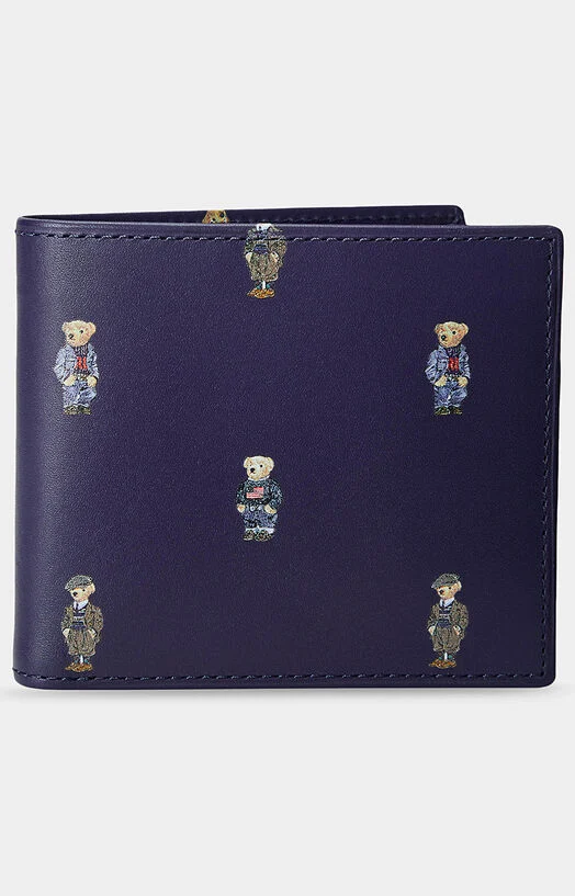Син портфейл BILLFOLD с принт