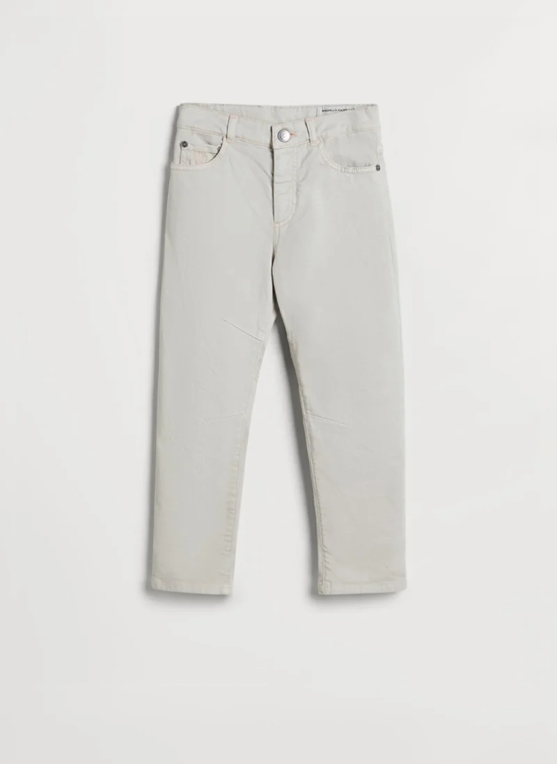 Деним с контрастни детайли Brunello Cucinelli Kids 6 — снимка 6