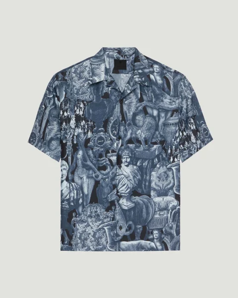 Shirt in Silk with Hubert Objects Print