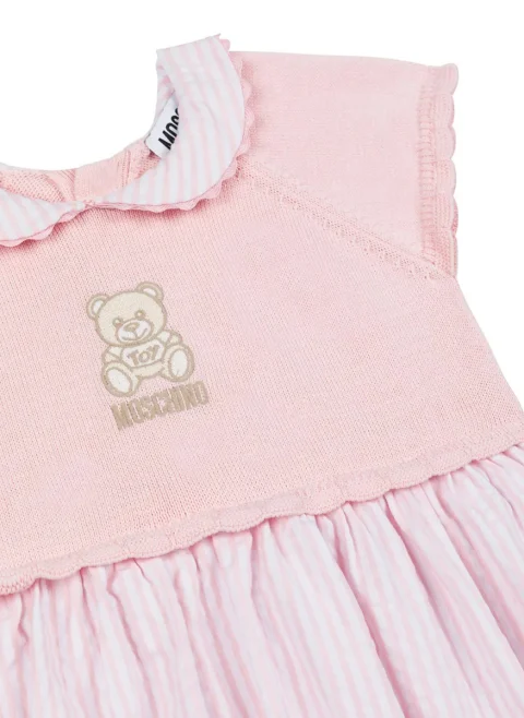 Рокля с бродерия Moschino Kids — снимка 3