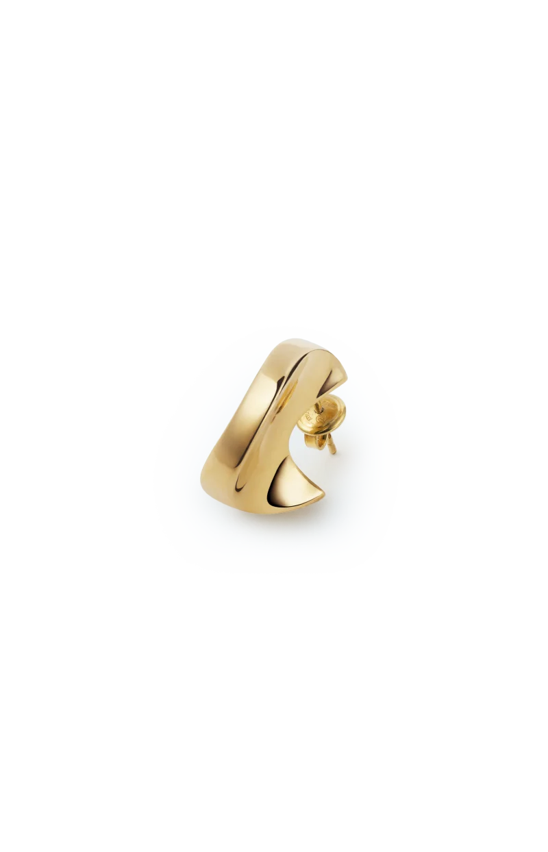 Small Disc Earrings in Yellow Gold — снимка 3