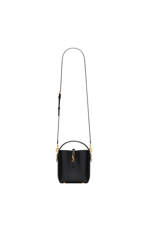 Saint Laurent le 27 Mini Bucket Bag in Shiny Leather