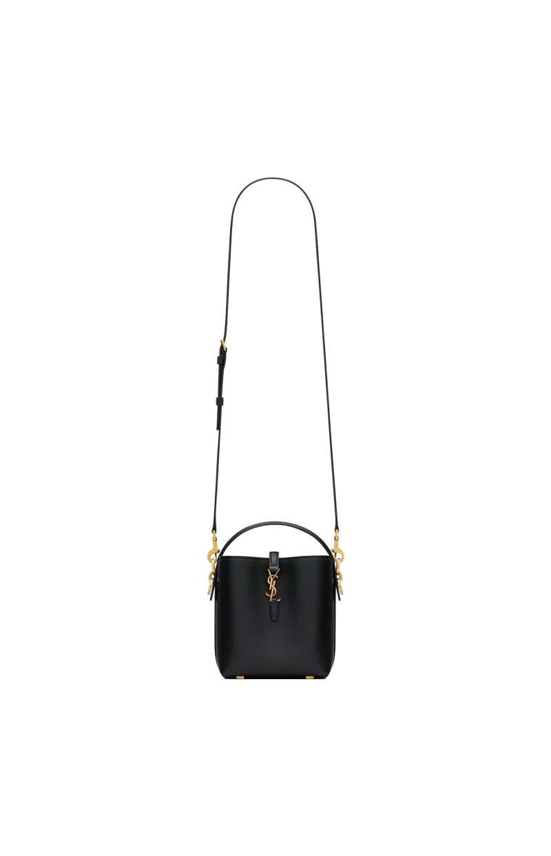 Saint Laurent le 27 Mini Bucket Bag in Shiny Leather