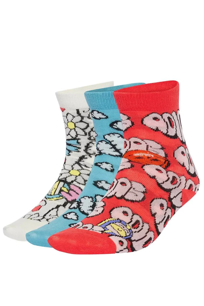 Детски Чорапи (Pack of 3) Lk F 3Pp Selure/Preblu/Owhite JH3421 semi lucid red