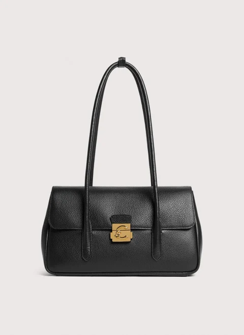 Кожена чанта Coccinelle C-Me Lock large — снимка 5