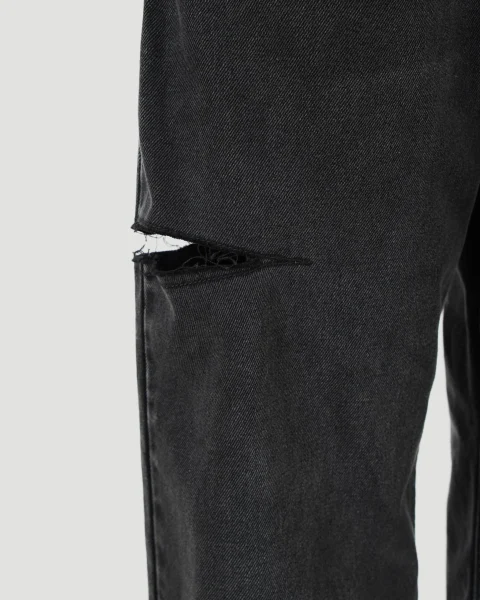 Cut-Out Jeans in Black — снимка 6