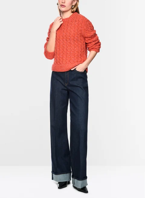 Пуловер с алпака 'Cable knit' Marc Cain Collections — снимка 4