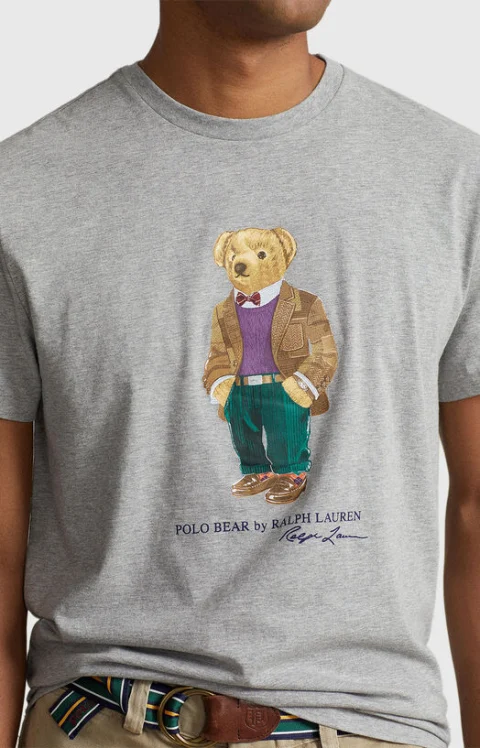 Сива тениска POLO BEAR — снимка 4