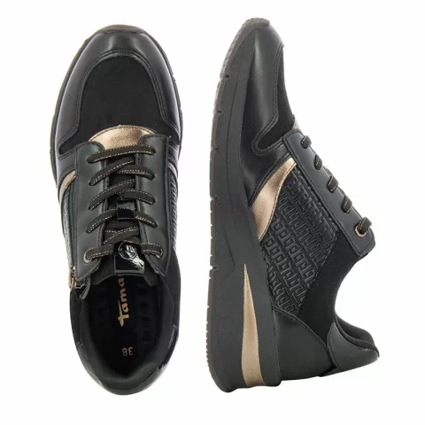 Дамски Сникърс TAMARIS – 1-1-23702-21 BLACK/COPPER — снимка 5