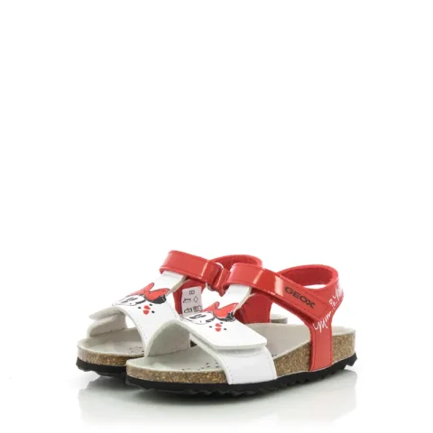 Сандали Момичета GEOX – B152RC 00254 B SANDAL CHALKI GIRL RED/WHITE — снимка 3